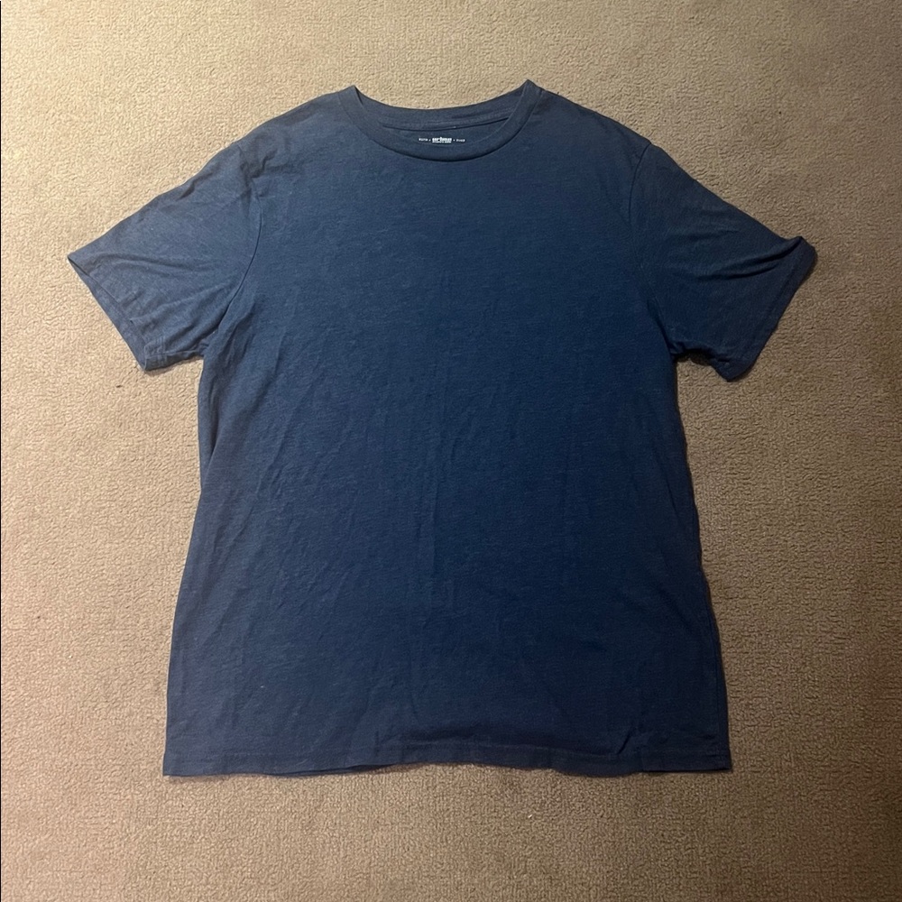(L) Urban Pipeline Men’s Soft Navy Blue T-Shirt